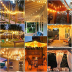 RTTY Outdoor String Lights 300ft, 3 Pack 100ft G40 Led Patio Globe Lights with 52pcs Bulbs,Shatterproof Waterproof Connectable Hanging for Porch Cafe Bistro Backyard Gazebo Balcony Deck Party