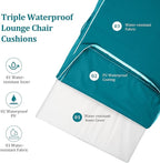 Chaise Lounge Cushions Outdoor Furniture 80 x 26 Inch Patio Lounge Chair Cushions 4'' Thick Waterproof Outdoor Chaise Cushion Weather Resistant Pool Lounger Cushion(Turquoise)