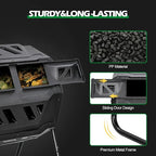 Nova Microdermabrasion 43 Gallon Compost Tumbler Bin Composter Dual Chamber BPA Free Compost Bin Outdoor Rotating Garden Yard Waste Bins