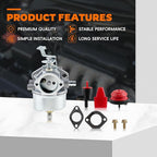 HH100 Carburetor 632424 with Fuel Filter Fuel Line for Tecumseh HH100 4 Cycle Horizontal Engine for Tecumseh HH120 Engine Snow Blower Carburetor Replacement