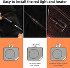 Gollense Red Light Sauna with Hot Air Heater, Portable Sauna for Home with 660nm Red Light Therapy Lamp Full Body Sauna Sweat Box, Thicken Tent, Folding Chair, Adjustable Temperature, Timer Setting