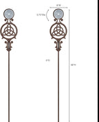 Touch of Class Pathways Reflective Driveway Marker Stake Set of Two for Outdoor Use | Celtic Knot Emblem Design | Personalized Tall Reflector Set of 2 | Weathered Bronze Durable Finish