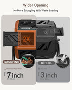 THEGROW'ING Updated 43 Gallon Outdoor Compost Bin. with Thermometer, Fast to Assemble. Tumbling Design, Dual Chambers. Rotating Function, Ideal for Outside, Backyard, Garden, Yard. Orange.