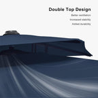 PURPLE LEAF 12 FT Cantilever Patio Umbrella Outdoor Umbrella with 330lbs Base Large Square Windproof Offset Umbrella for Pool Deck Garden, Ocean Slate