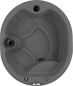 LifeSmart Key Largo Hot Tub Spa with 110 Volt Plug and Play and Multicolor Underwater LED Light for Patio, Lawn, and Garden, Taupe, 4-Person