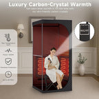 Far Infrared Sauna Box with Red Light Therapy, Portable Dry Sauna for Relaxation, Detoxification, Carbon Crystal Heating,9 Levels, Full Size 5.9ft×2.9ft×2.6ft