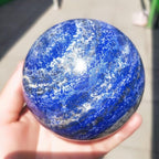 6-7CM/2.36-2.76inch Natural Crystal Ball Lapis Lazuli Polished Divination Ball Decorative Sphere Reiki Healing Crystals Ball Healing Stone Crafts(Lapis Lazuli, 60-70mm)