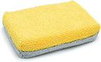 Autofiber Thin [Saver Applicator Terry] Ceramic Coating Applicator Sponge | 12 Pack | with Plastic Barrier to Reduce Product Waste. (Gold/Gray)