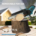 Cordless Pole Saw with 1 Max 20V*6Ah Battery, 8inch Chainsaw and Pole Tree Trimmer. Electric Pole Saw and Branch Cutter Battery Powered,15-Feet Reach for Tree Trimming and Pruning Saw with Bag