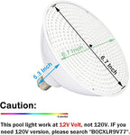 12V 50W Pool Lights for Inground Pools Waterproof, Color Changing Pool Light Bulb with Remote Control, Replacement Bulb for Pentair, Hayward and Other E26 Screw in Type Bulbs