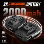 DNA MOTORING Mini Chainsaw, 6 Inch Electric Chain saw Cordless Handheld Chainsaw w/ 2 20V 2000mAh Batteries, Small Handheld Battery Powered Super Saw for Tree Trimming, Wood Cutting, TOOLS-00727-RD