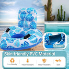 1PCS Inflatable Pool Floats Adult Teens Swimming Chairs Leaves Large Inner Tube Floaty Swimming Pool Floaties Swim Rings Pool Lounger Float for Pool Party & Summer (Heart,1)