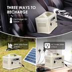 RAINBOW Portable Power Station 700W, 537Wh Backup LiFePO4 Battery, 3 x 110V/700W(Peak 1400W) AC Outlets, Solar Generator for Outdoor Camping, Quick Charge for Home, Hiking