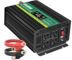 JIGUUN Power Inverter 2000 Watt, DC 12V to AC 120V Pure Sine Wave Inverter with LCD Display, 4 AC Outlets&USB Output, Power Converter with Remote Control for RV Emergency Camping. (PRO2000W-12)