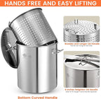 ARC 84QT Stainless Steel Seafood Boil Pot with 200,000BTU Propane Fryer, Non-Assembly Large Crawfish Boiler, Shrimp Boil Pot, Outdoors Cooking and Steaming