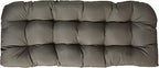 RSH DECOR: Sunbrella Tufted Wicker Loveseat Cushion | 41” x 19" | Water and Fade-Resistant Performance Fabric | Outdoor Settee Cushion for Patio Furniture | Canvas Taupe
