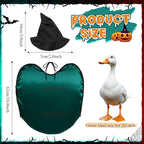 Vinsot Halloween Outdoor Porch Geese Outfit, 23" Patio Yard Porch Desk Goose Coat, Lawn Goose Accessories(Blackish Green, Velvet,Velvet)