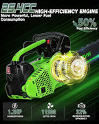 25.4CC Gas Powered Chainsaw 12 Inch, Lightweight Top Handle Handheld Chainsaw with Quenched Chain, Auto Lubrication, Safety Lock & Quick Stop for Tree Wood Cutting