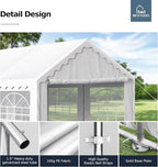 MFSTUDIO 16x32 Party Tents, Outdoor Heavy Duty Tents for Parties with Removable Sidewalls, Canopy Events Tent Shelter for Outdoor Wedding Birthday Backyard, White