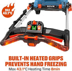 SENIX 21-Inch 60 Volt Cordless Snow Blower with Heated Handles and Steel Auger, 13-Inch Clearing Depth, 45-Foot Max Throw Distance, Dual LED Lights, 2 * 8.0Ah Batteries and Dual Port Charger Included