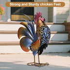 Rooster Garden Statues,Vintage Chicken Statue for Outdoor Decor, Regal Mighty Metal Rooster,Perfect Handmade Gift for Housewarming, Frinds, Garden Lover
