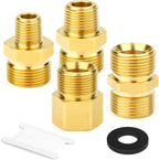 GASHER 4Pcs Brass M22 Pressure Washer Fitting Kit Used To Connect with Power Washer Guns,Hoses Pumps