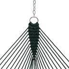 Original Pawleys Island Deluxe Green DuraCord Rope Hammock – 13 ft. x 60 in., 2-Person, 450 lb Capacity, Oak Spreader Bar, Zinc-Plated Hardware, Handcrafted in The USA