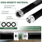 Garden Hose, 50ft Non-Expandable, Lightweight Water Hose, Leakproof & Durable Design, Easy to Store for Gardening, Car Washing, Pet Bathing