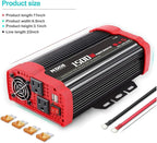 1500W Car Power Inverter 12V DC to 110V AC Car Converter Charger Adapter with Dual 3.1A USB Port and AC Outlets Quick Charging
