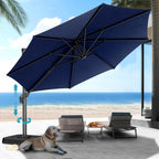 HOTIME10ft Patio Umbrella Cantilever Umbrella - Upgrade and Intensify - with 360 Rotation and 5 Angles Adjustment - Aluminum Offset Pool Umbrella Square Outdoor Umbrellas for Patio Garden Deck