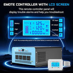 New Upgraded 2200 Watts Pure Sine Wave Inverter, 12V DC to 110V AC Power Inverter with 4 AC Outlets, USB Port, Type-C Port for Truck, Vehicle, Power Outage, Remote Control with LCD Screen