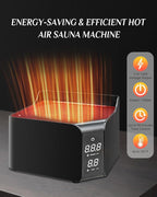 Smartmak Portable Sauna with Infrared 660nm Red Light Therapy Lamp for Home Relaxation, Personal Large Full Body Sauna Spa Tent, 185°F1500W High Power Hot Air Saunas, Folding Chair Indoor Use