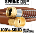 Short Leader Garden Hose 5/8" x 15ft, No Kink Lightweight Water Hose, Hybrid Rubber, Heavy Duty, 650 Burst PSI, Male to Female Fittings