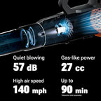 WORX Nitro WG581.9 40V Cordless Leaf Blower, Quiet Electric Blower for Lawn Care with 530CFM & 140MPH, Batteries & Charger Not Included