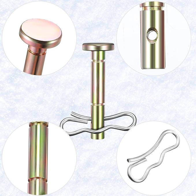 Tandefio 60 Sets Shear Pins and Cotter Pins for Snowblower 738-04124a and 714-04040 Replacement Kits Snow Blower Replacement Parts Compatible with Cub Cadet Troy Bilt 24" 26" Thrower