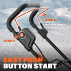 MAXLANDER Snow Blower Cordless, 40V 20-Inch Brushless Cordless Snow Thrower with Dual LED Lights, 180° Rotating Chute, Electric Snow Blower Battery Powered (2 x 4.0Ah Batteries and Charger Included)