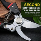 Garden Shears, Handheld Pruning Shears for Heavy Duty, Ergonomic Gardening Tools for Pruning Branches, Plants, Shrubs and Vines, Professional Sharp Garden Scissors (Classic Garden Shears)