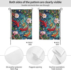 Fish Garden Flag Vertical Double Sided Outdoor Yard Flags 12.5x18 Inch Burlap Banners for House Lawn