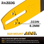 20 Inch Chainsaw Bar and Chain Combo for Husqvarna, 3/8" Pitch, 050" Gauge, 72 Drive Links Fits Husqvarna 455, 455 Rancher 460 Rancher 570, Poulan PP5020AV PR5020 and More (1 Bar + 3 Chains)