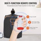VEVOR Portable Personal Steam Sauna Spa Tent with 1200 Watt Steam Generator, with Chair & Storage Bag, Home Therapeutic Sauna Blanket for Detox Relaxation, Time & Temperature Remote Control, Black