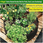 100 Gallon Large Raised Garden Bed Bag (40x20 inch) Big Garden Bag Sturdy Plant Grow Bag for Tomato,Potato Planter,Herb Veggies Planter Bag,Flower Bed,Yard Waste Bag,Lawn Debris Bag,Leaf Bag W/ Gloves
