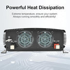 2500 Watt car Power Inverter 12V to 110V /120V, 2000+ watt invertor for RV semi Trucks Vehicles 12V to 110V Converter with 3 AC outles and LCD Screen - 2500W