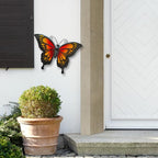 LIFFY Butterfly Wall Decor Butterfly Garden Ornaments Outdoor Indoor Metal Wall Art Decor Home Decorative Hanging Decorations for Room Yard Fence