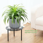 5-Pack 12” Heavy-duty Metal Plant Stands Large Flower Pot Holder for Indoor Outdoor Rust-proof Iron Potted Planter Stand Modern Round Corner Stand Shelf for Living Room Patio Garden Yard, Black