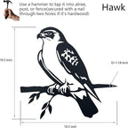 Metal Hawk Bird Decor, Outdoor Garden Statues & Patio Ornament for Outdoor Spaces, Yard Art, Tree Decoration, Memorial Gifts for Women