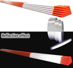 Driveway Marker(High Brightness “Micro Prism ”Reflective Materials) 48 Inch 5/16" Dia,32PCS，Fiberglass Reflective Snow Stakes, for Snow Plow Parking Lots,Snow Stakes.