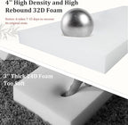 Chaise Lounge Cushions Outdoor Furniture 72 x 21 Inch Olefin Patio Lounge Chair Cushions 4'' Thick Waterproof Outdoor Chaise Cushion Weather Resistant Pool Lounger Cushion (Blue)