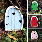 Whimsical Miniature Fairy Door - Handcrafted 3D Mini Woodland Portal Tree Accessory for DIY Garden Landscapes, Terrarium Decor & Collector's Fantasy Displays（Blue Streak ）