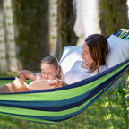 Chihee Cotton Hammock Large Soft Breathable Camping Hammock Holds Up to 660lbs Portable Tree Hammock with Detachable Spreader Bar Pillow 2 Strong Webbings 2 Carabiners Patio Garden Indoor Outdoor