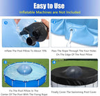 5ft Dia Pool Pillows, Pool Air Pillow, Inflatable Pool Pillows for Above Ground Pools, Winter Swimming Pool Closing Winterizing Kit with Ropes,PVC Ice Equalizer Pillow for Support Swimming Pool Covers
